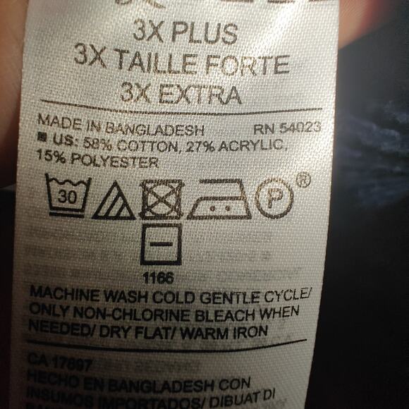 Old Navy Women 3X Plus Sweater Navy Blue Pullover Multicolor Crew Neck Fair Isle - Picture 3 of 7